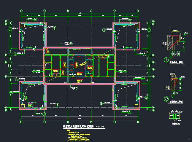 地上24层框架核心筒结构商务楼结构CAD施工图纸 - 5