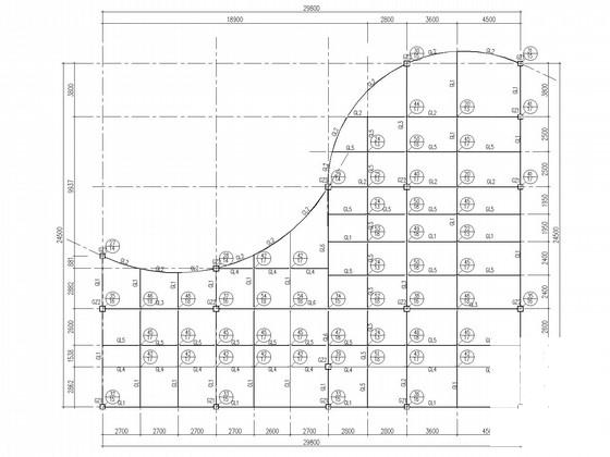 两层独立基础钢框架办公楼结构CAD施工图纸(平面布置图) - 3
