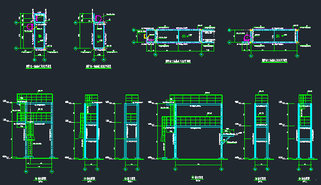工业设备基础图纸（锅炉、管廊、钢框架、桁架） - 4