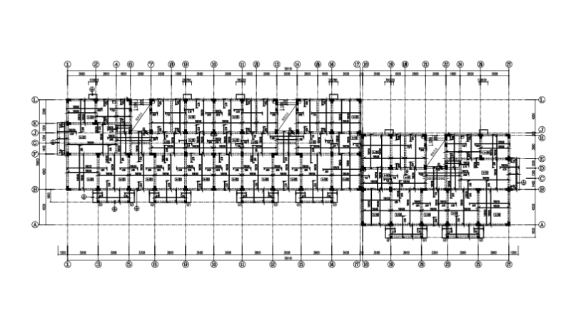 6层带阁楼坡屋面异形柱框架结构住宅楼CAD施工图纸 - 1