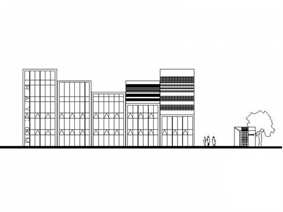 商业两层递增型售楼中心建筑方案设计图纸（初设图纸、现代风格） - 1