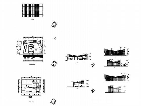 商业两层递增型售楼中心建筑方案设计图纸（初设图纸、现代风格） - 4