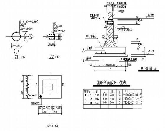 2层砌体结构办公楼结构CAD施工图纸（条形基础）(平面布置图) - 3