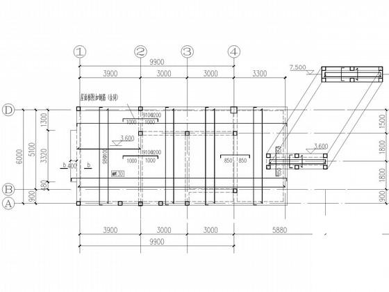6度抗震单层门卫砖混结构CAD施工图纸(建施) - 3