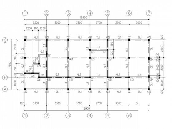 3层条形基础砌体办公楼建筑、结构CAD施工图纸 - 3