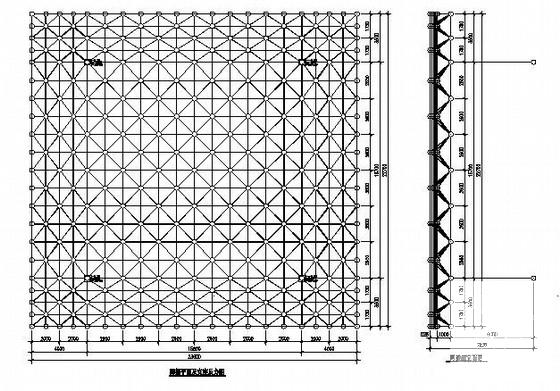 15.6米跨收费站球形网架结构CAD施工图纸 - 1