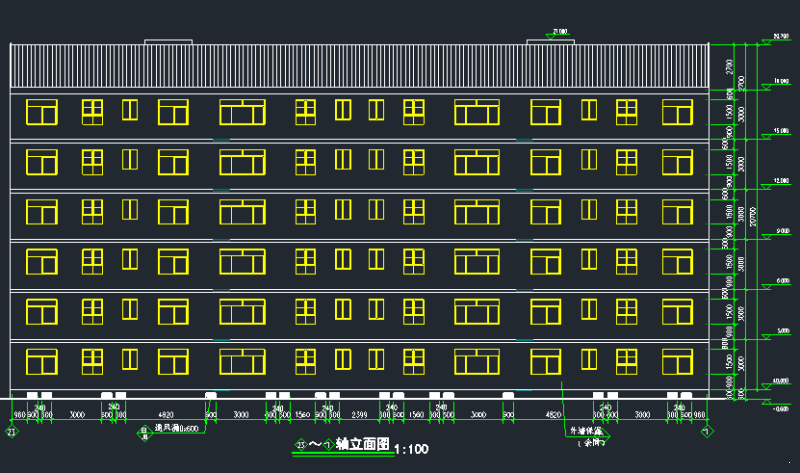 6层框架结构住宅楼建筑结构CAD施工图纸 - 2