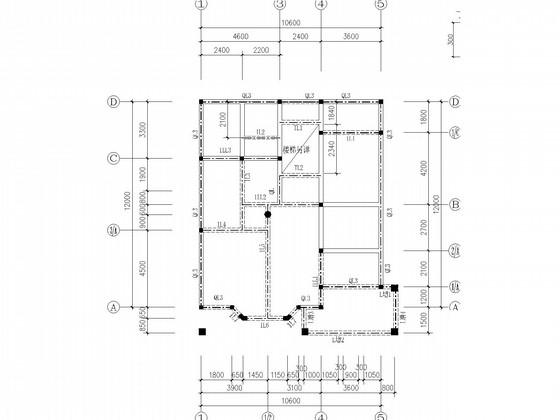 2层条形基础砖混别墅结构CAD施工图纸(建施) - 3