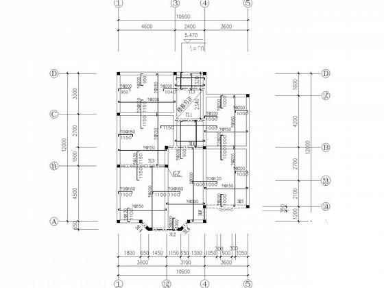 2层条形基础砖混别墅结构CAD施工图纸(建施) - 4