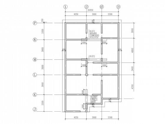 地下1层地上5层砌体住宅楼结构CAD施工图纸（条形基础） - 1