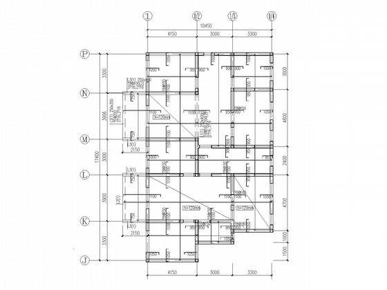 地下1层地上5层砌体住宅楼结构CAD施工图纸（条形基础） - 2