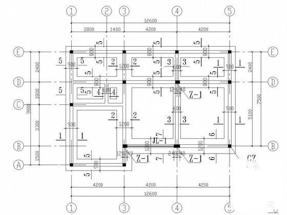 两层条形基础砌体结构别墅结构CAD施工图纸（建施） - 1