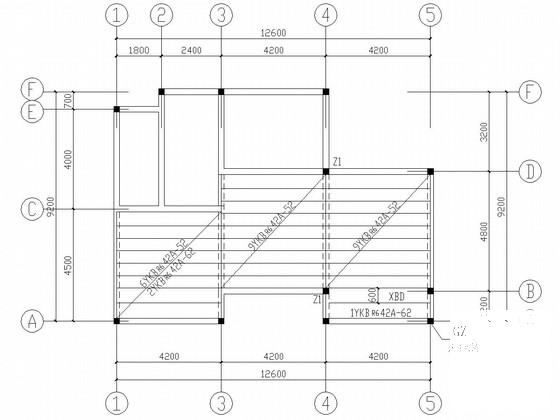 两层条形基础砌体结构别墅结构CAD施工图纸（6度抗震） - 2