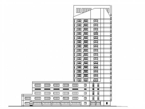 东阳19层医院大楼建筑设计CAD施工图纸（现代风格桩基础） - 1