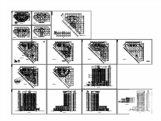 东阳19层医院大楼建筑设计CAD施工图纸（现代风格桩基础） - 4