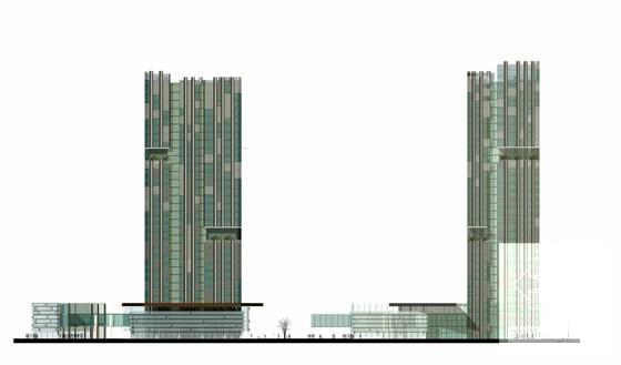 高档商业综合大厦建筑CAD图纸（现代风格） - 4