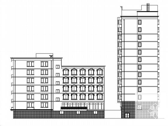 底简单详细的13层宾馆建筑施工CAD图纸（总） - 1