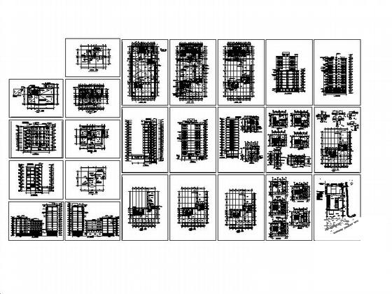 底简单详细的13层宾馆建筑施工CAD图纸（总） - 4