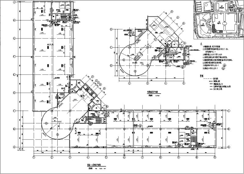 3套四星级酒店建筑设计CAD施工图纸（钢筋混凝土结构框架剪力墙） - 3