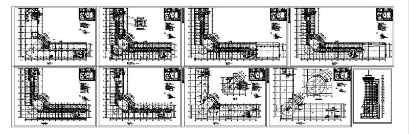 3套四星级酒店建筑设计CAD施工图纸（钢筋混凝土结构框架剪力墙） - 5
