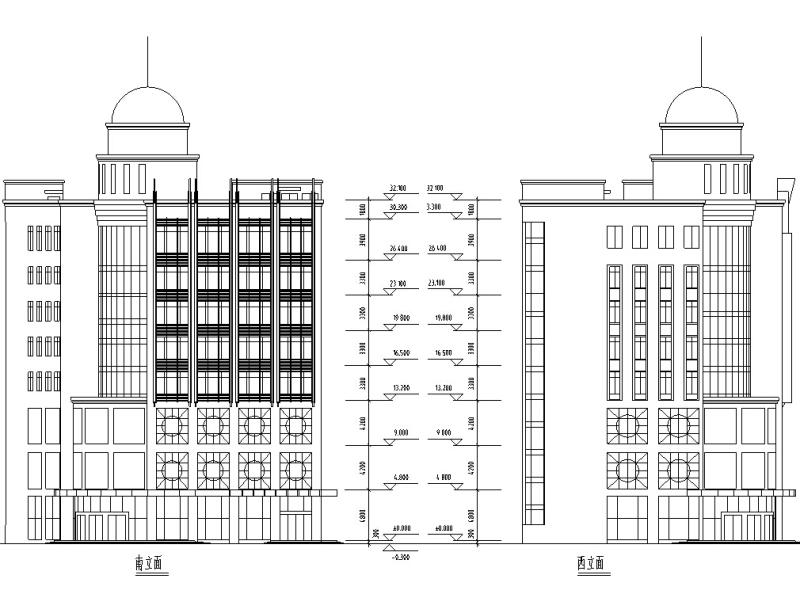 精美的10套宾馆酒店建筑初设CAD施工图纸（钢筋混凝土结构框架剪力墙） - 1
