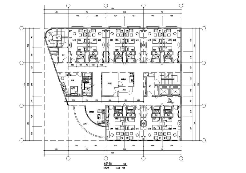 精美的10套宾馆酒店建筑初设CAD施工图纸（钢筋混凝土结构框架剪力墙） - 5