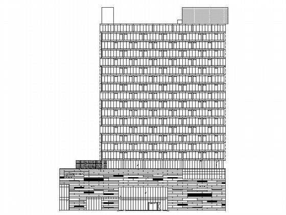 现代风格国际酒店规划建筑CAD图纸|（钢筋混凝土结构） - 1