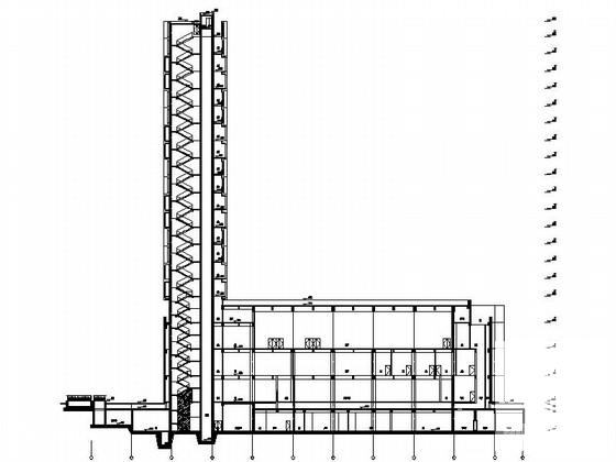 现代风格国际酒店规划建筑CAD图纸|（钢筋混凝土结构） - 2