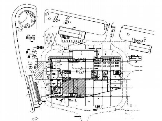 现代风格国际酒店规划建筑CAD图纸|（钢筋混凝土结构） - 3