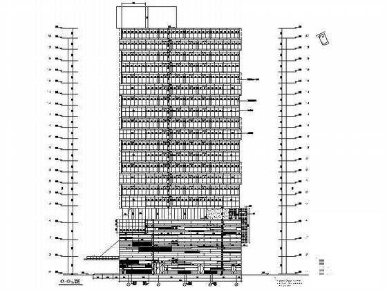 现代风格国际酒店规划建筑CAD图纸|（钢筋混凝土结构） - 4