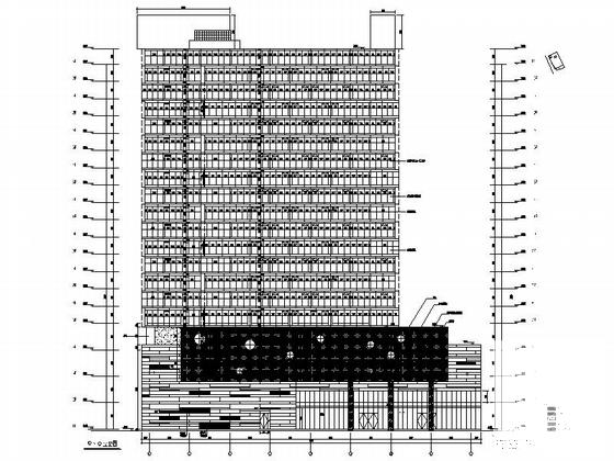 现代风格国际酒店规划建筑CAD图纸|（钢筋混凝土结构） - 5