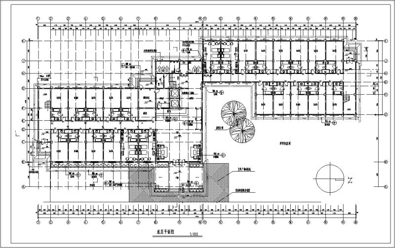 最新整理的3套宾馆酒店建筑设计CAD施工图纸（钢筋混凝土结构框架剪力墙） - 2