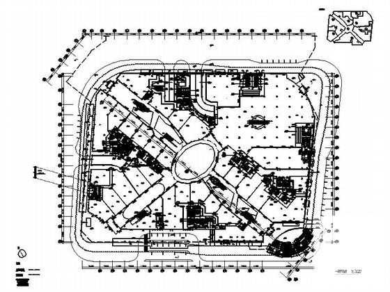 6层大型综合商场建筑CAD图纸（现代风格） - 1