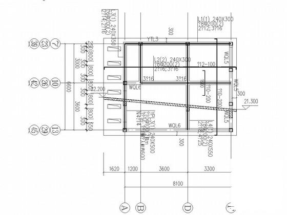 6层砖混结构住宅楼项目结构CAD施工图纸（条形基础）(平面布置图) - 2