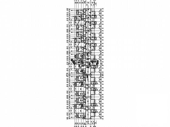 6层砖混结构住宅楼项目结构CAD施工图纸（条形基础）(平面布置图) - 3