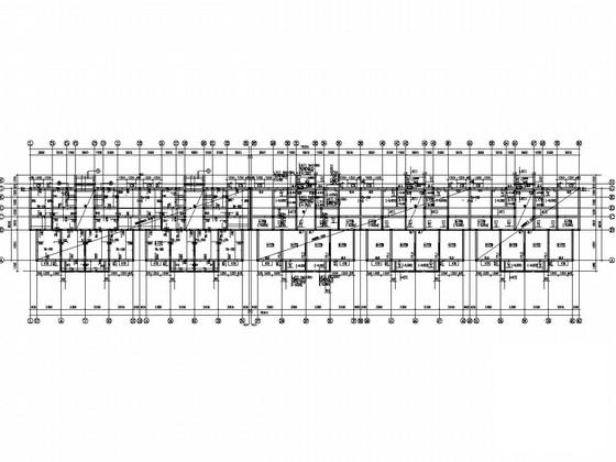 6层砖混结构住宅楼项目结构CAD施工图纸（6度抗震）(平面布置图) - 2