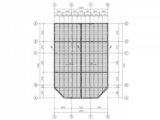 8度抗震儿童活动室加层改造框架结构CAD施工图纸(平面布置图) - 5