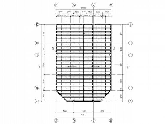 8度抗震儿童活动室加层改造框架结构CAD施工图纸(平面布置图) - 5