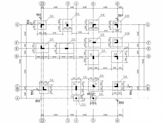 4层独立基础剪力墙结构别墅结构CAD施工图纸 - 1