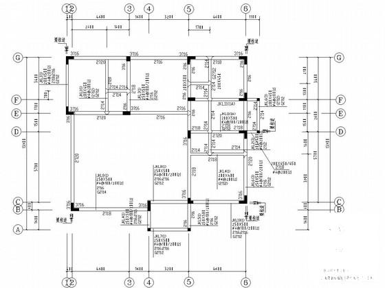 4层独立基础剪力墙结构别墅结构CAD施工图纸 - 2