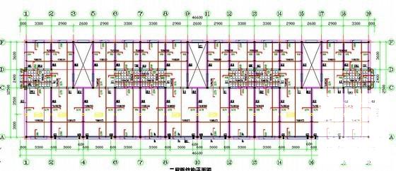 独立基础5层商住楼底框抗震墙结构CAD施工图纸 - 2