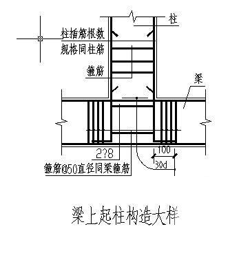 6度抗震6层框架结构住宅楼结构CAD施工图纸(平面布置图) - 4