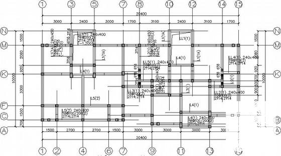 4层中学教师周转房砖混结构CAD施工图纸 - 2