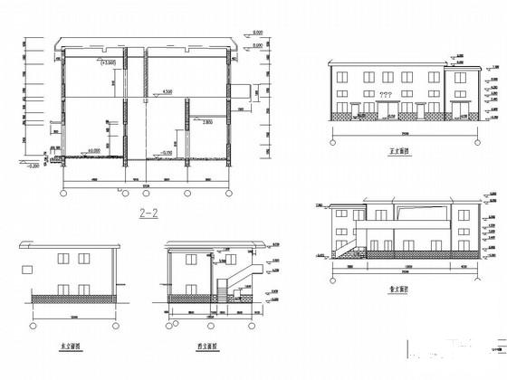 两层砖混结构煤矿车间办公楼结构CAD施工图纸 - 3