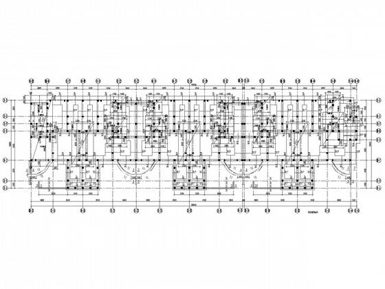 5层带阁楼砌体宿舍结构CAD施工图纸（条形基础）(平面布置图) - 2