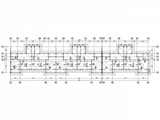 5层带阁楼砌体宿舍结构CAD施工图纸（条形基础）(平面布置图) - 5