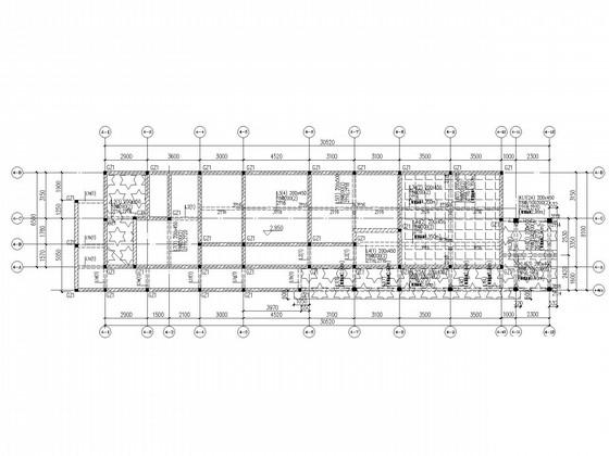 2层坡屋顶温泉酒店结构CAD施工图纸（条形基础） - 1
