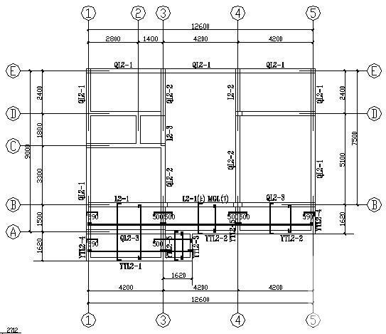 2层砖混结构别墅结构CAD施工图纸（6度抗震） - 3