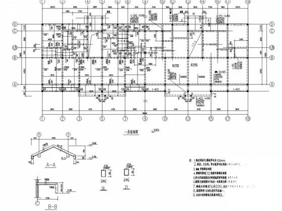 6层砌体结构住宅楼结构CAD施工图纸(基础设计等级) - 3