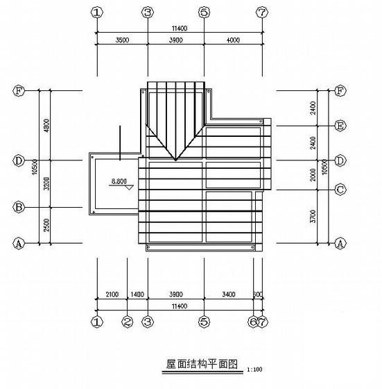 3层砌体结构住宅楼建筑结构CAD施工图纸（坡屋面农村住宅楼） - 2